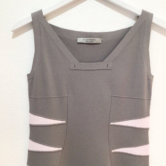 D. EXTERIOR Sleeveless Square Neck Knit Sheath Dress size S - Picture 3 of 8